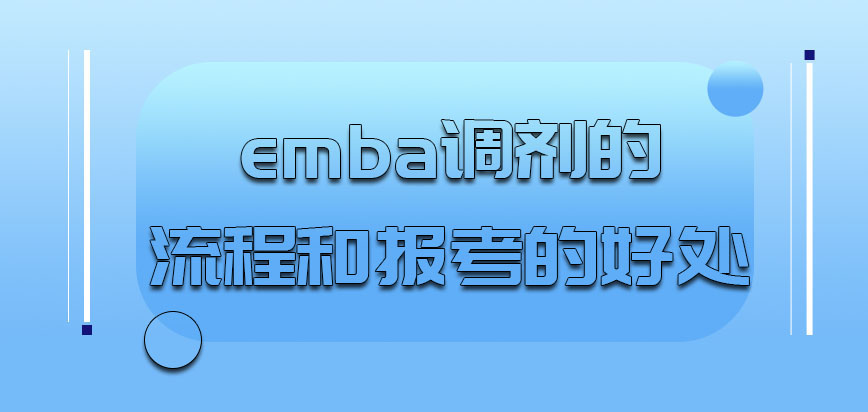 emba调剂的流程是怎样的报考有什么好处