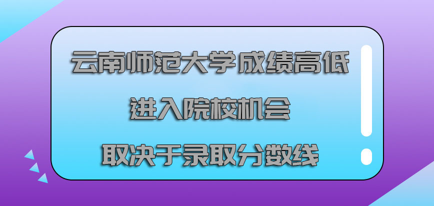 云南师范大学mba成绩高低进入院校的机会取决于录取分数线
