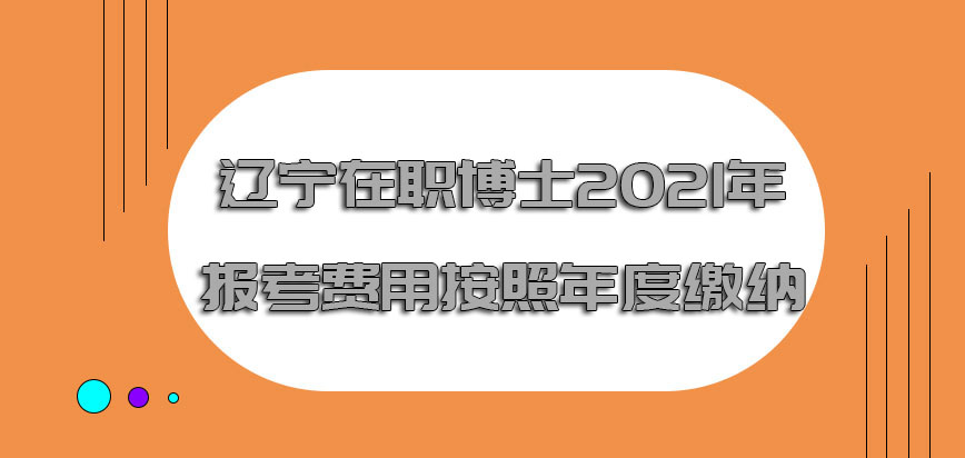 辽宁在职博士2021年的报考费用按照年度的方式进行缴纳