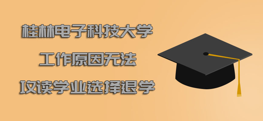 桂林电子科技大学非全日制研究生工作原因无法攻读学业也可以选择退学