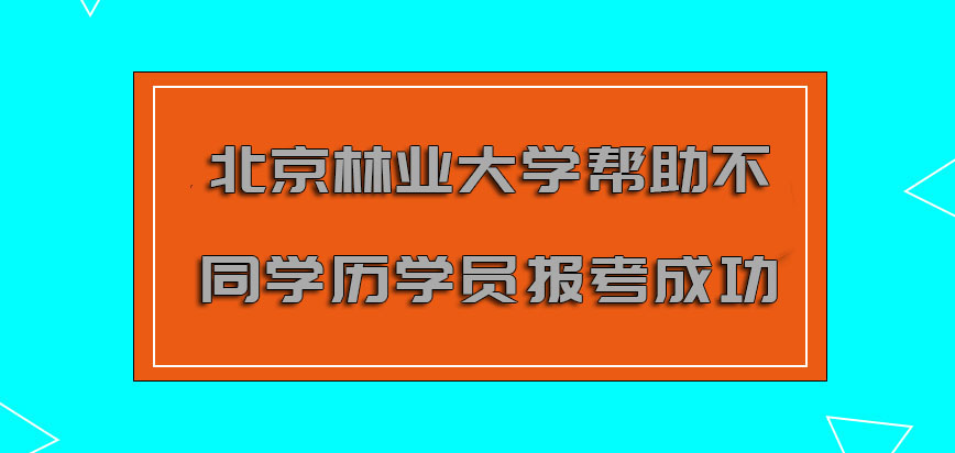 北京林业大学非全日制研究生帮助不同学历的学员报考成功