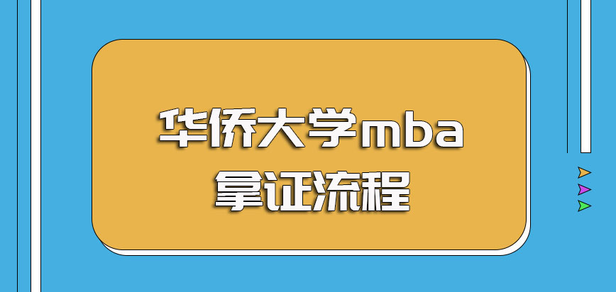 华侨大学mba以双证硕士的方式报名进修其入学及拿证的流程介绍