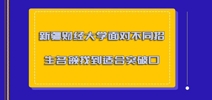 新疆财经大学非全日制研究生面对不同的招生名额要找到适合的突破口