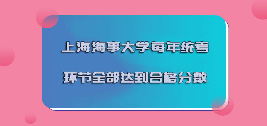上海海事大学emba每年统考的环节要求全部达到合格的分数