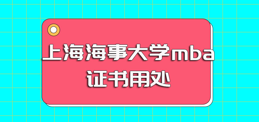 上海海事大学mba的招生要求以及最终所获证书的用处