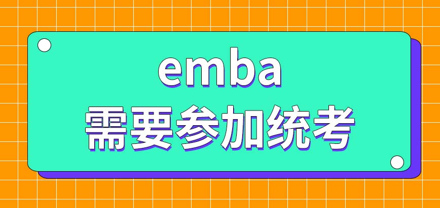 emba也是参加统考入学