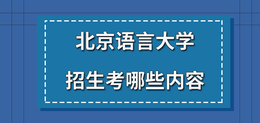 本次北京语言大学在职研究生招生考哪些内容？