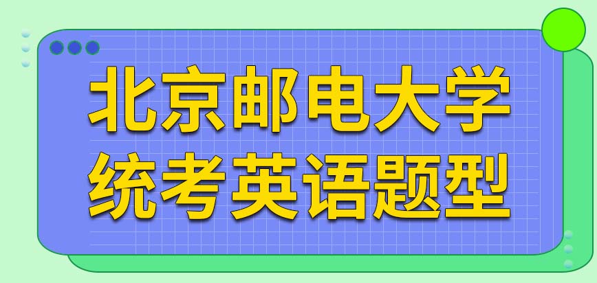 北京邮电大学在职研究生2024年统考英语题型是什么样的？