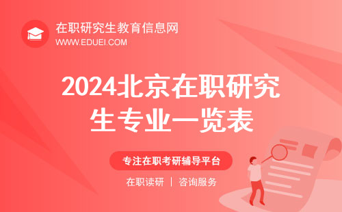 2024北京在职研究生专业一览表